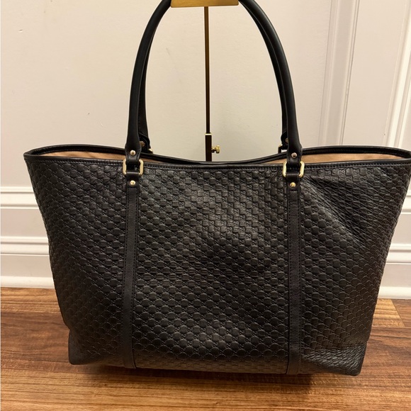 Guccisima Black Embossed Joy Leather Tote - Picture 2 of 13